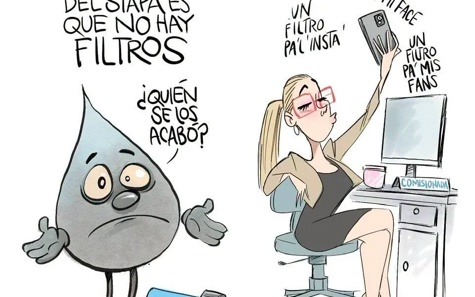 Cartón de Qucho sobre los filtros del Siapa