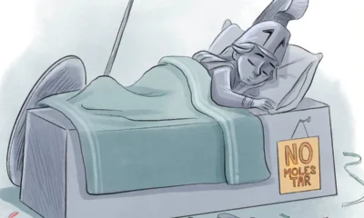 Cartón de Qucho sobre La Minerva