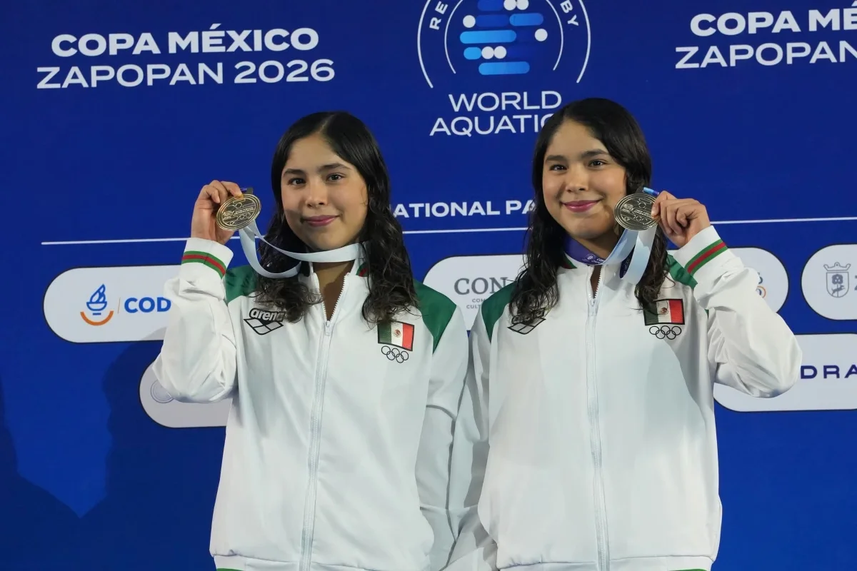 Gemelas jaliscienses suman oro en la Copa México de Clavados Zapopan 2026