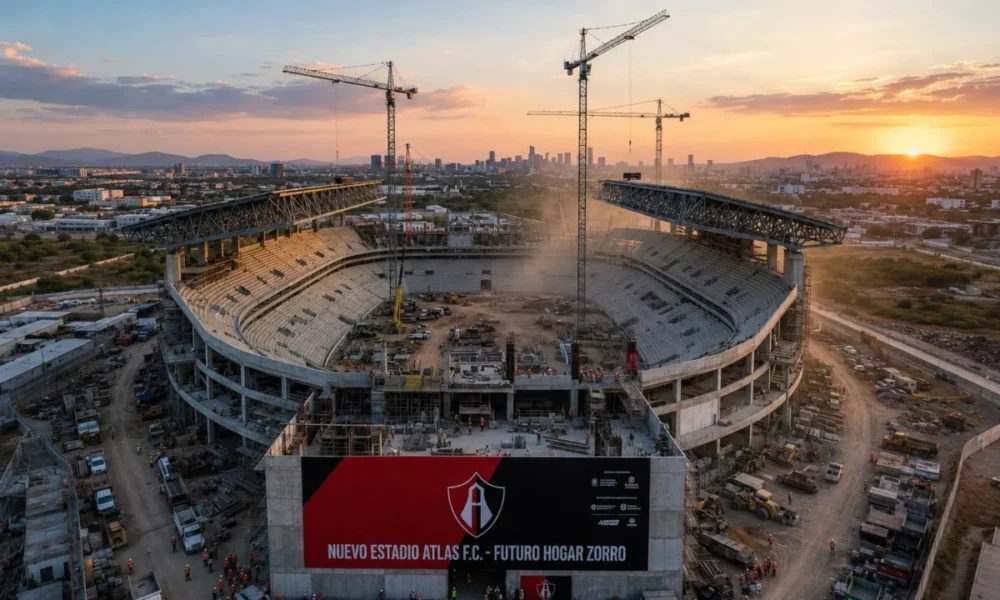 Atlas cocina ambicioso proyecto para construir un nuevo estadio en Guadalajara
