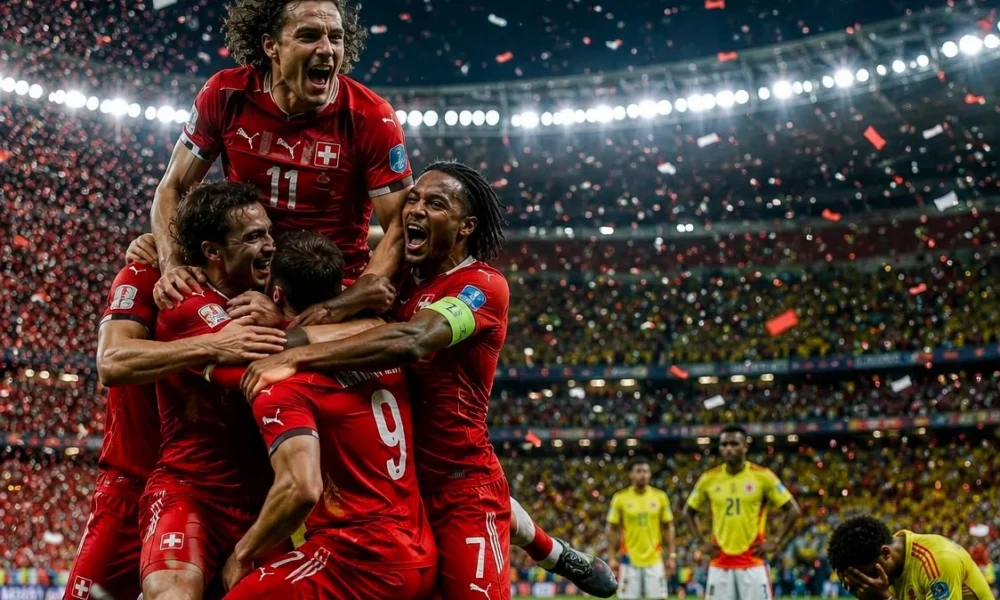 Suiza derrota a Colombia