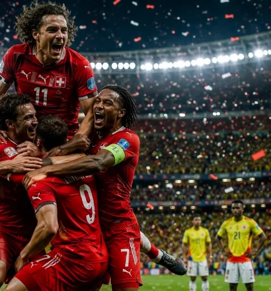 Suiza derrota a Colombia
