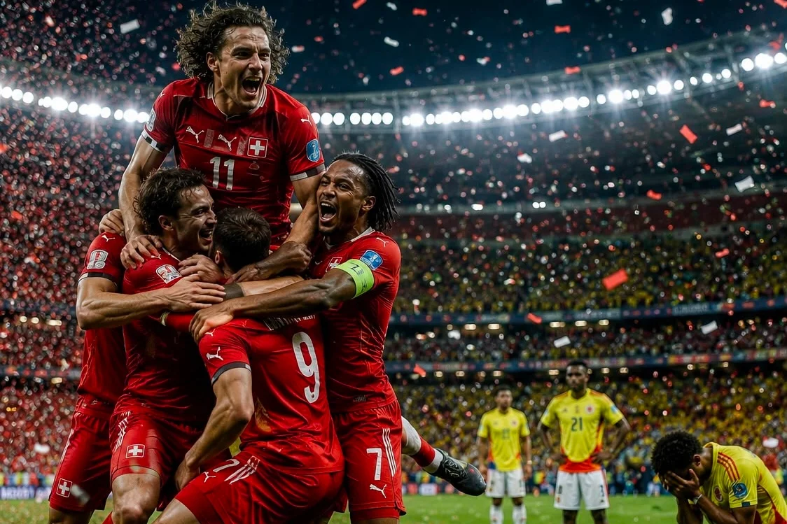 Suiza derrota a Colombia
