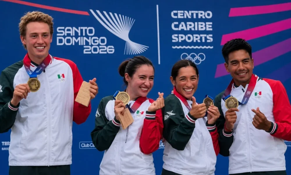 Atletas de Jalisco celebran las ocho medallas obtenidas para México en los Juegos Centroamericanos y del Caribe Santo Domingo 2026.