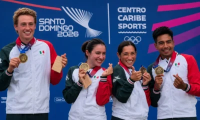 Atletas de Jalisco celebran las ocho medallas obtenidas para México en los Juegos Centroamericanos y del Caribe Santo Domingo 2026.