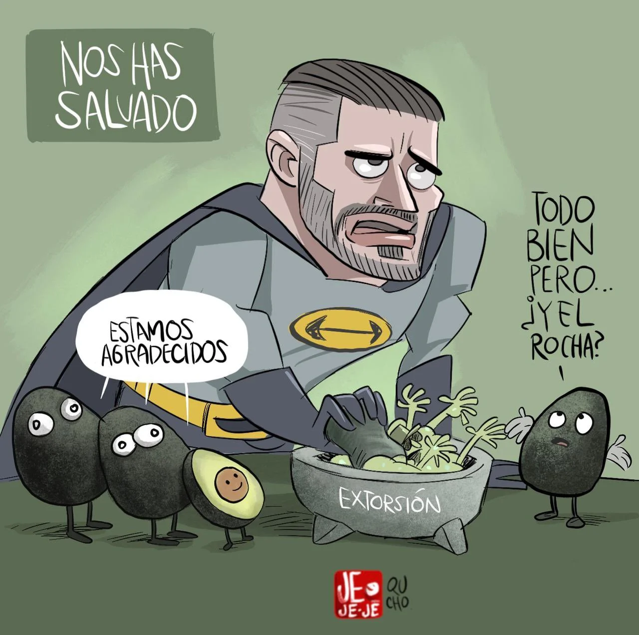 Qucho Monero dedica su cartón a Omar García Harfuch