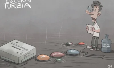 Qucho Monero dedica su cartón al agua turbia del Siapa