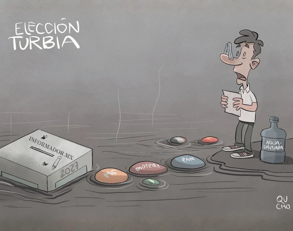 Qucho Monero dedica su cartón al agua turbia del Siapa