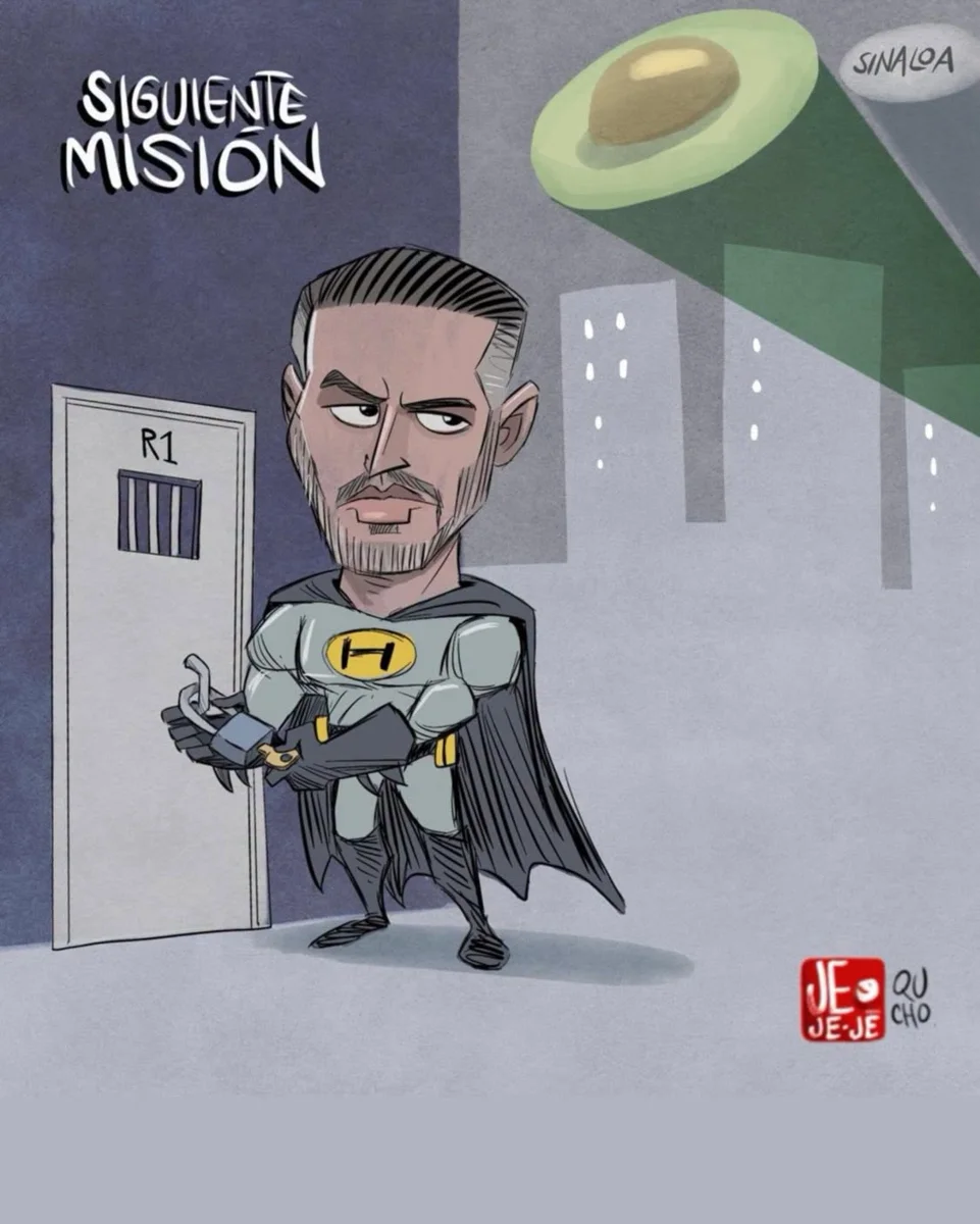Qucho Monero dedica su cartón a Omar García Harfuch