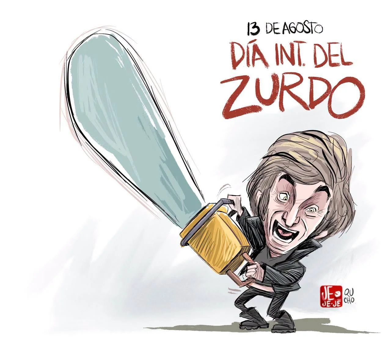 Qucho Monero dedica su cartón a Jaiver Milei
