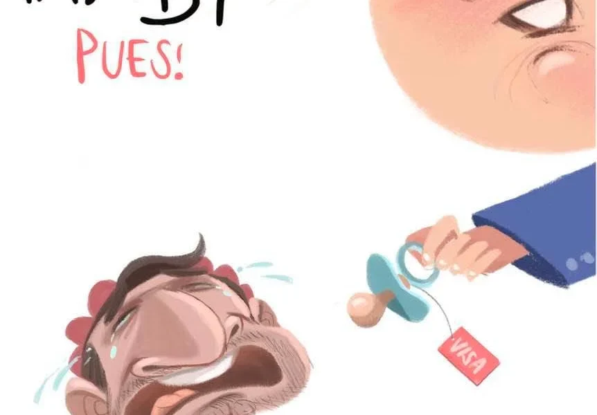 Cartón de Qucho sobre Andy López Beltrán