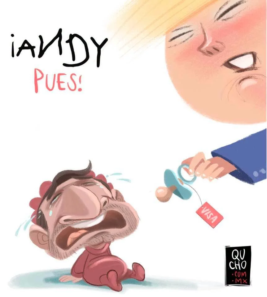 Cartón de Qucho sobre Andy López Beltrán