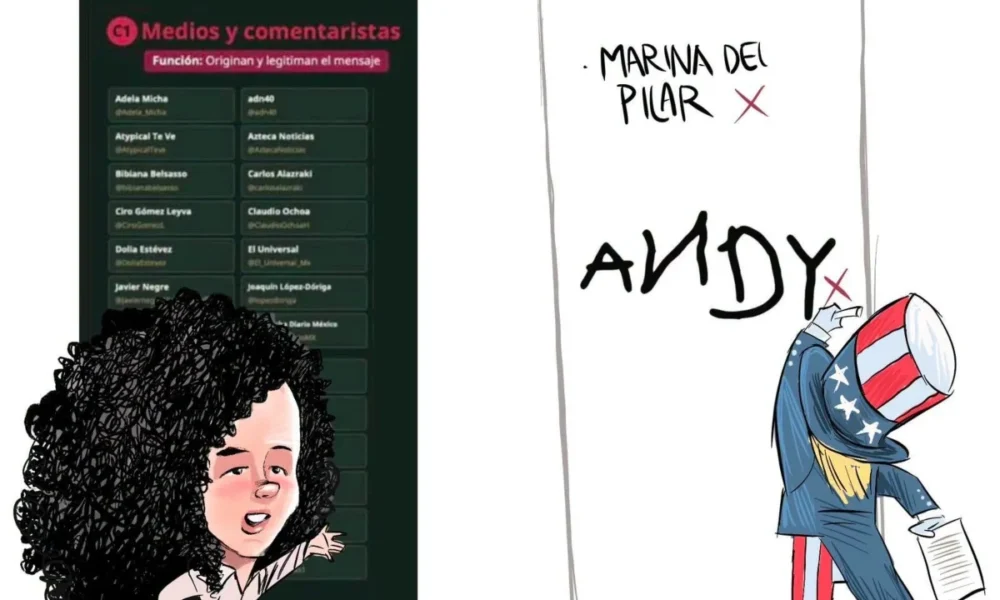 Cartón de Qucho sobre la lista de Luisa María Alcalde