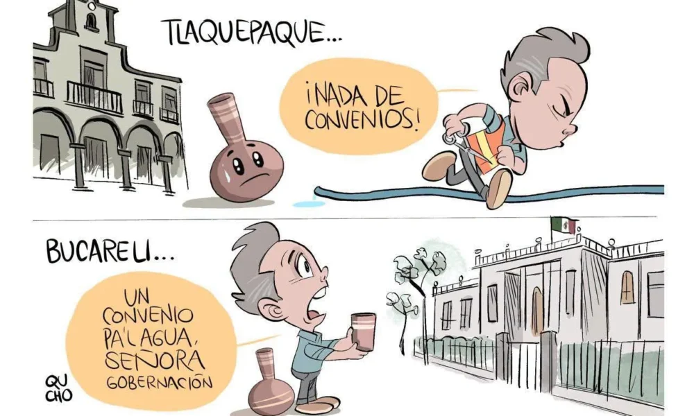 Cartón de Qucho dedicado a Pablo Lemus