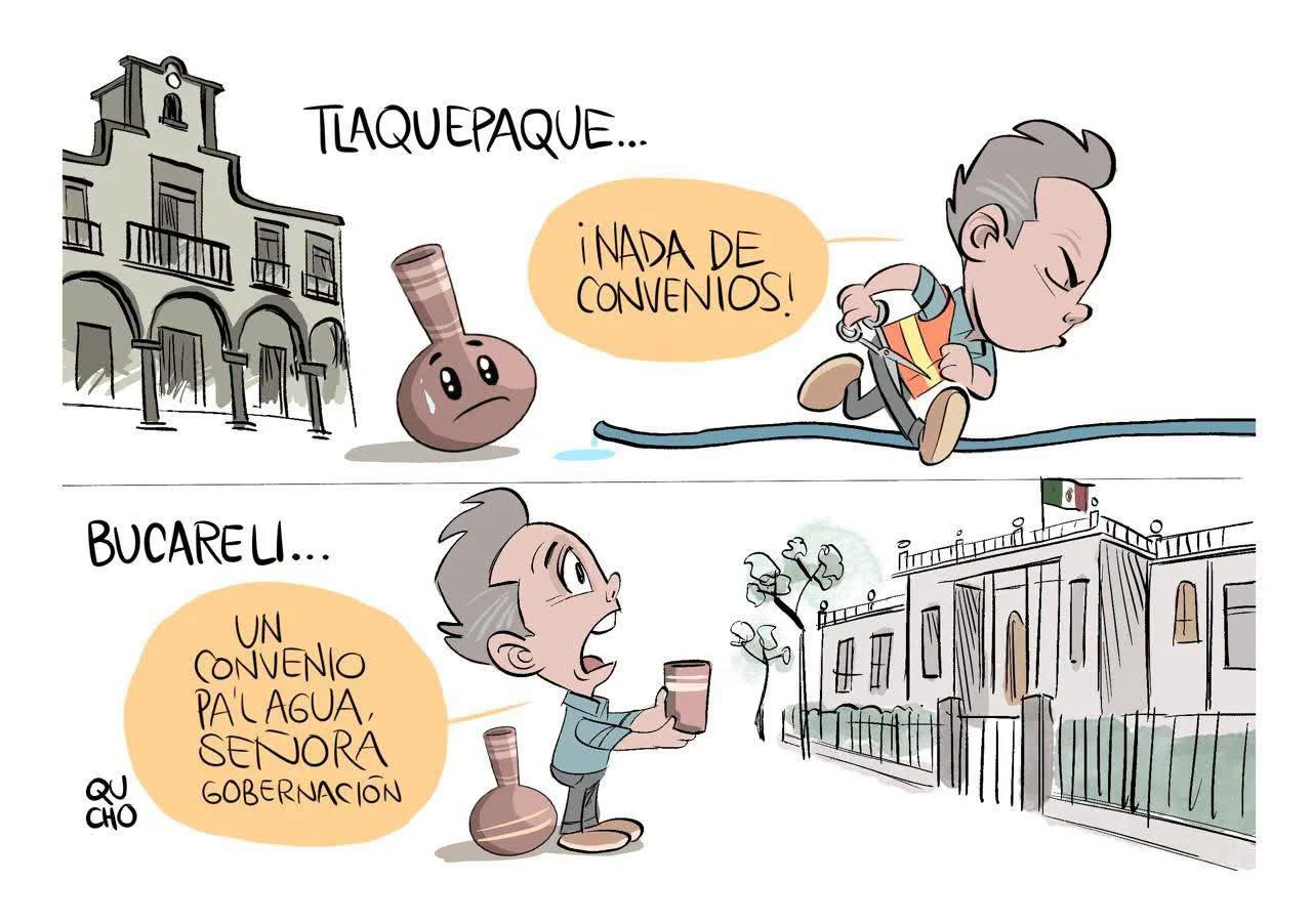 Cartón de Qucho dedicado a Pablo Lemus