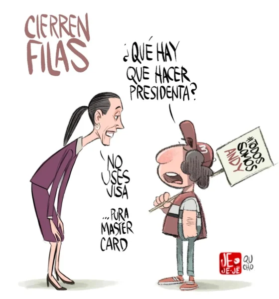Qucho Monero dedica su cartón a las manifestaciones pro Andy