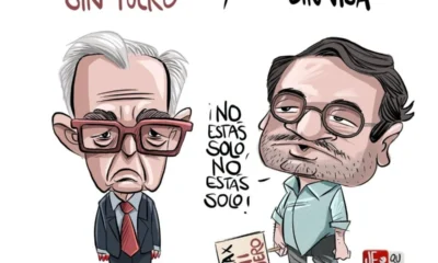 Qucho Monero dedica su cartón a Rubén Rocha Moya y Andy López Beltrán