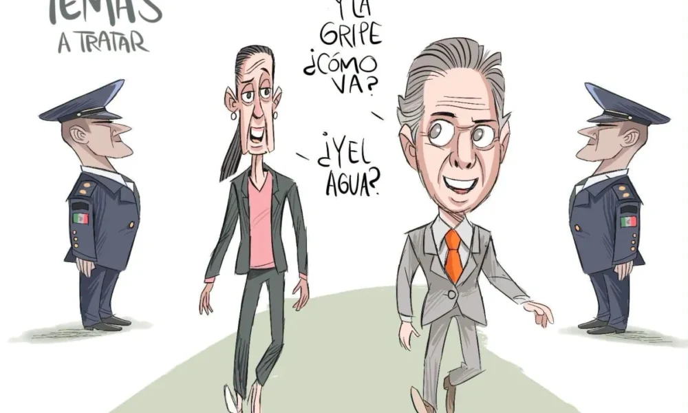 Qucho Monero dedica su cartón a la visita de la Presidenta Claudia Sheinbaum