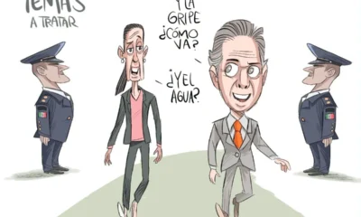 Qucho Monero dedica su cartón a la visita de la Presidenta Claudia Sheinbaum