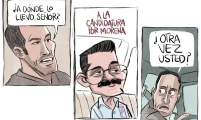 Cartón de Qucho sobre Carlos Lomelí y su intención de buscar otra vez la candidatura de Morena en Guadalajara.