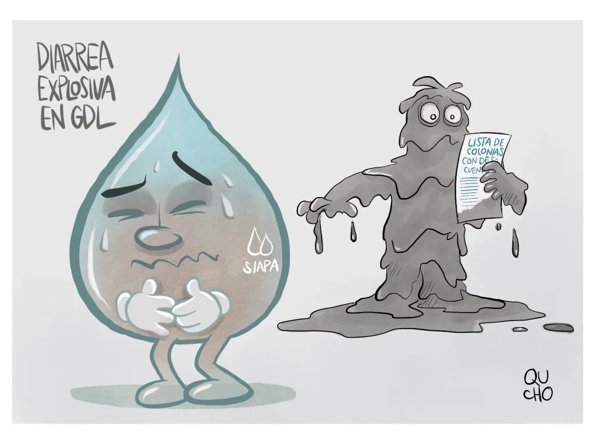 Cartón de Qucho Monero dedicado al Siapa y a la diarrea explosiva