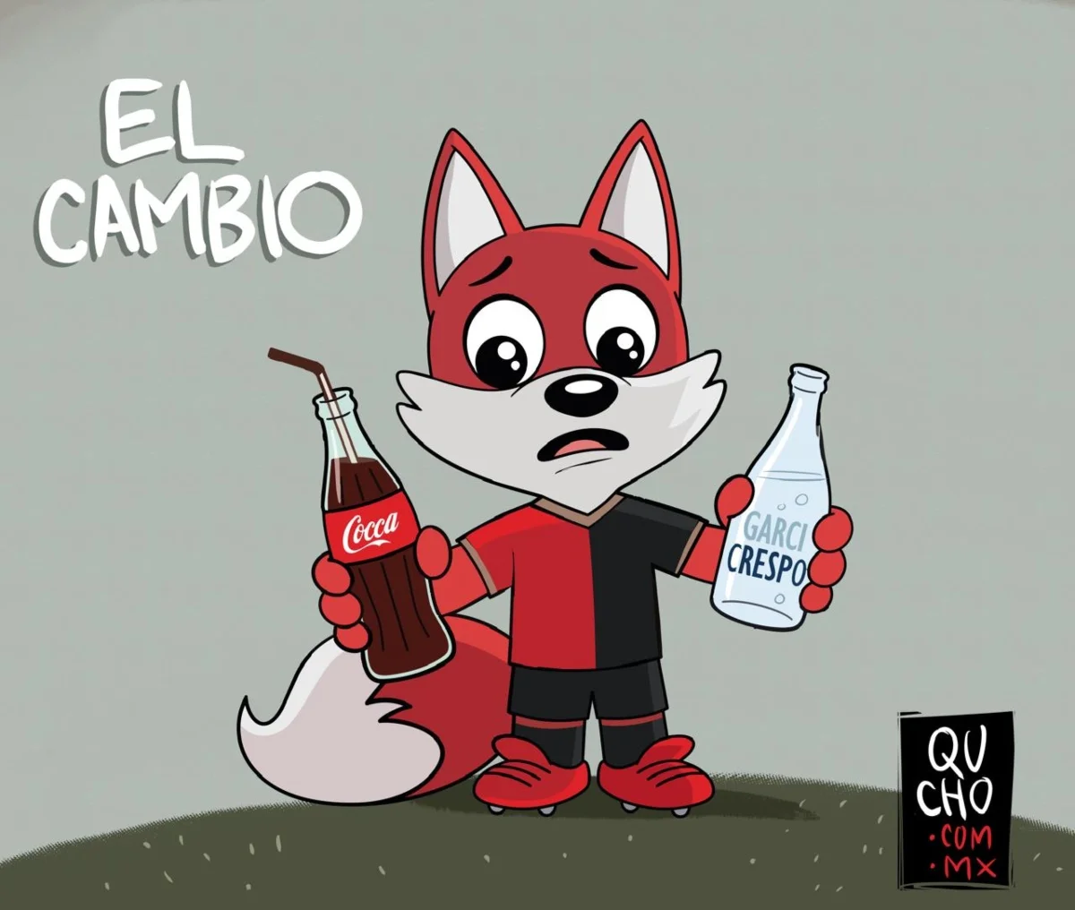 Cartón de Qucho Monero dedicado al Atlas