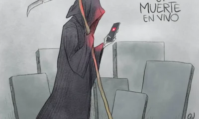 Cartón de Qucho sobre el asesinato de influencer