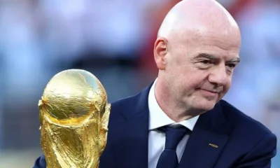 Gianni Infantino, presidente de la FIFA, durante un acto relacionado con el fútbol internacional.