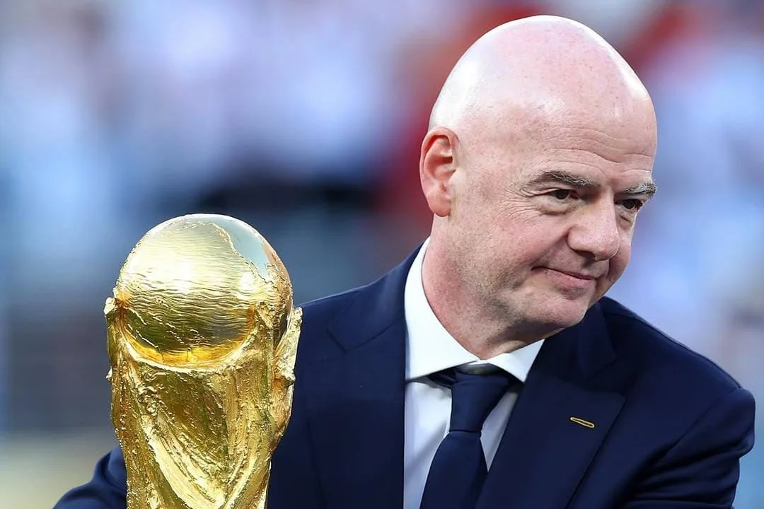 Gianni Infantino, presidente de la FIFA, durante un acto relacionado con el fútbol internacional.
