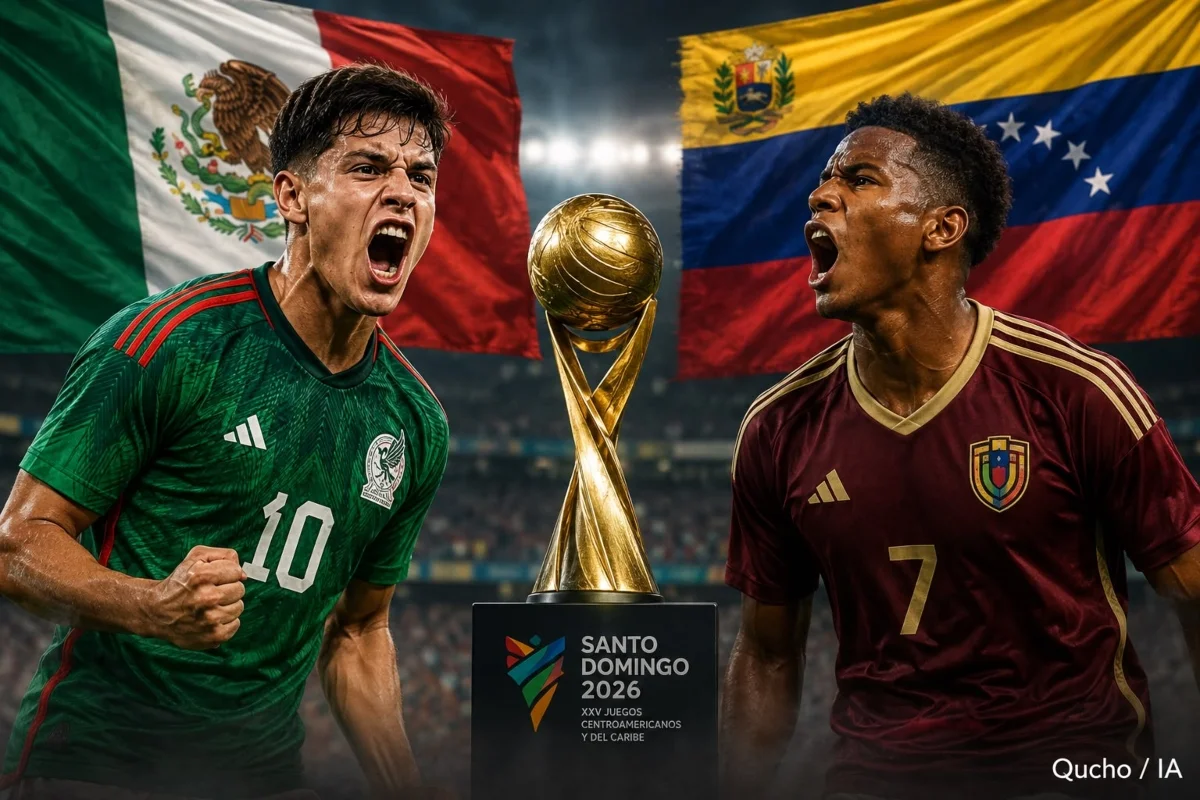 Selección Mexicana enfrenta a Venezuela en la final del futbol varonil de los Juegos Centroamericanos y del Caribe Santo Domingo 2026.