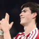 Armando González celebra un gol con el Olympiacos ante el Volos
