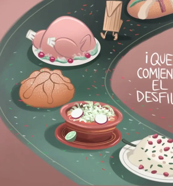 Cartón de Qucho Monero sobre el desfile cívico militar