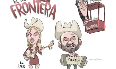 Cartón de Qucho Monero sobre el Grupo Frontera