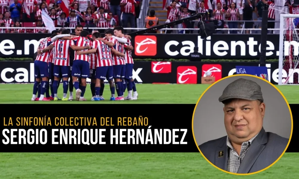 Jugadores de Chivas durante un partido bajo la dirección de Gabriel Milito