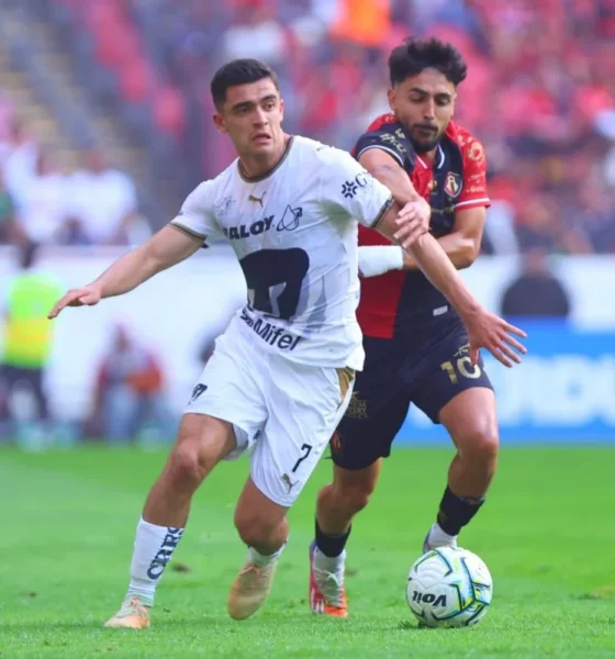 Atlas y Pumas dividen unidades en un duelo accidentado en el Jalisco