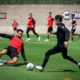 Jugadores de Atlas previo al partido contra Xolos de Tijuana en el Apertura 2026