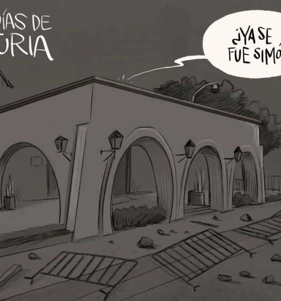 Cartón de Qucho sobre Casa Jalisco