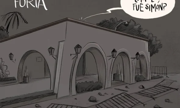Cartón de Qucho sobre Casa Jalisco