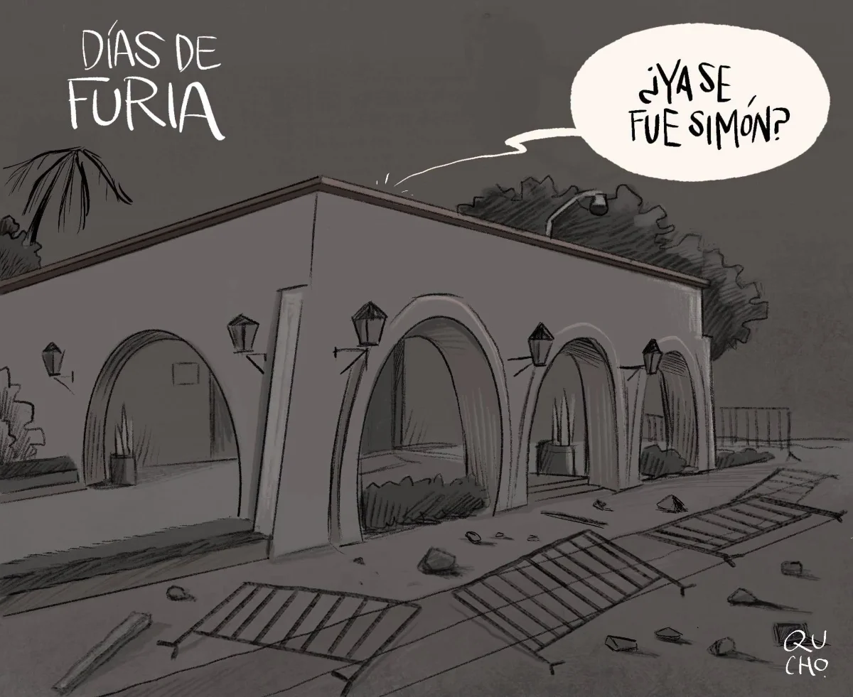 Cartón de Qucho sobre Casa Jalisco