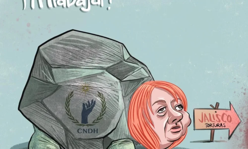 Cartón de Qucho sobre Rosario Piedra Ibarra