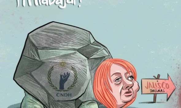 Cartón de Qucho sobre Rosario Piedra Ibarra