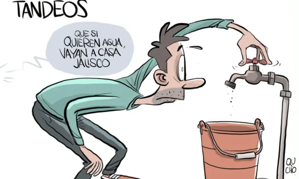 Cartón de Qucho Monero sobre los tandeos en la ZMG