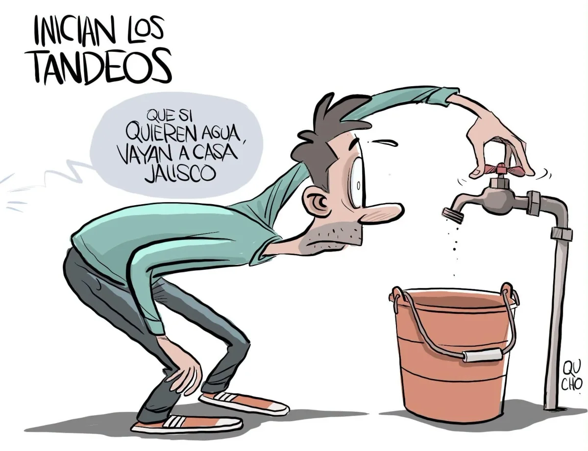 Cartón de Qucho Monero sobre los tandeos en la ZMG