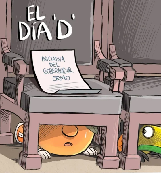 Cartón de Qucho Monero sobre Movimiento Ciudadano
