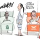 Cartón de Qucho Monero sobre los enfermos: IMSS y Pablo Lemus