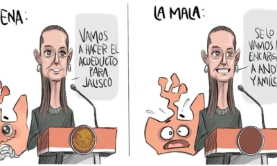 Cartón de Qucho Monero sobra la Presidenta Claudia Sheinbaum