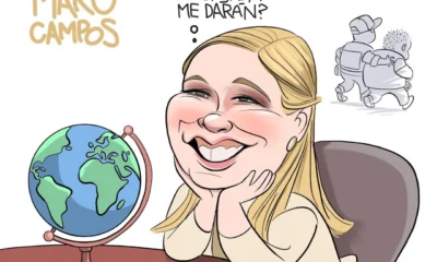 Cartón de Qucho sobre Maru Campos