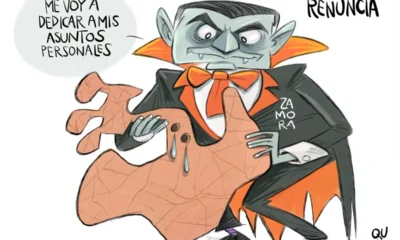 Cartón de Qucho Monero sobre Salvador Zamora