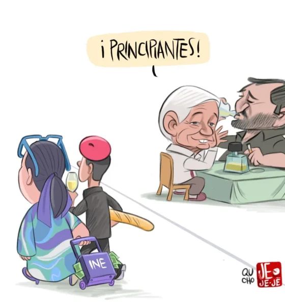 Cartón de Qucho sobre el caso Guadalupe Tadei