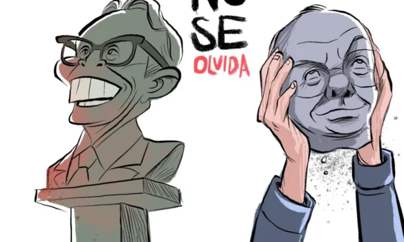 Cartón de Qucho sobre el 2 de octubre